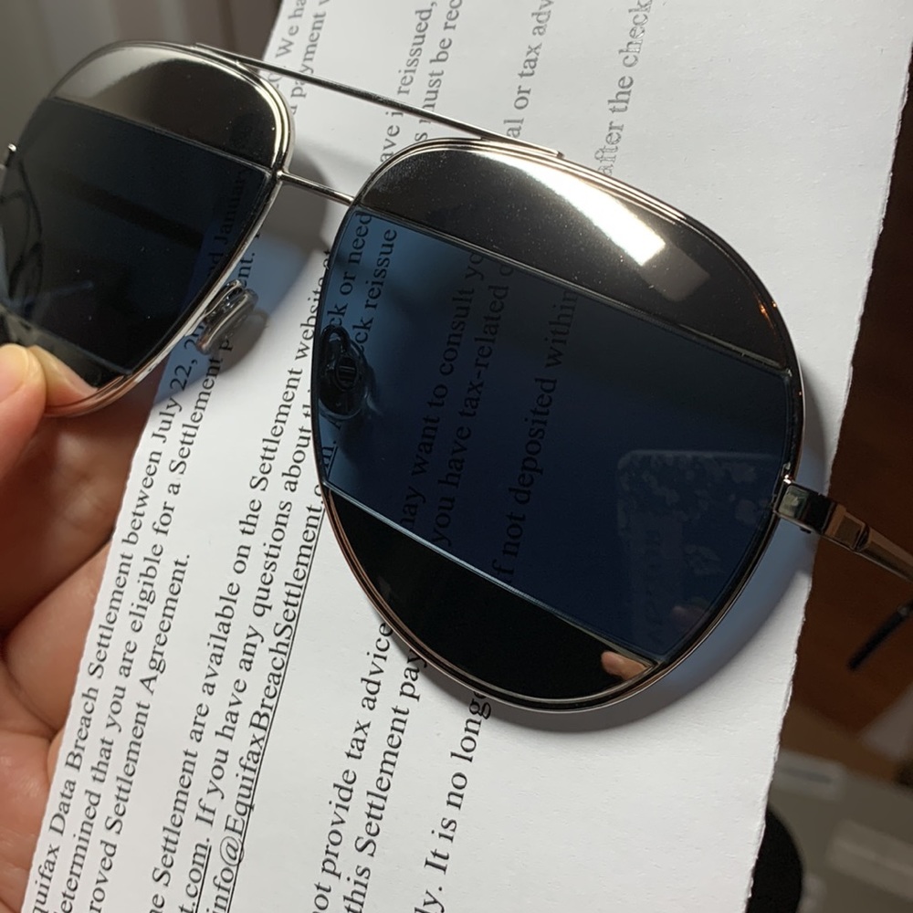 Dior Split Palladium Grey, Blue Mirror Aviator Unisex Sunglasses 59mm - Picture 2 of 3